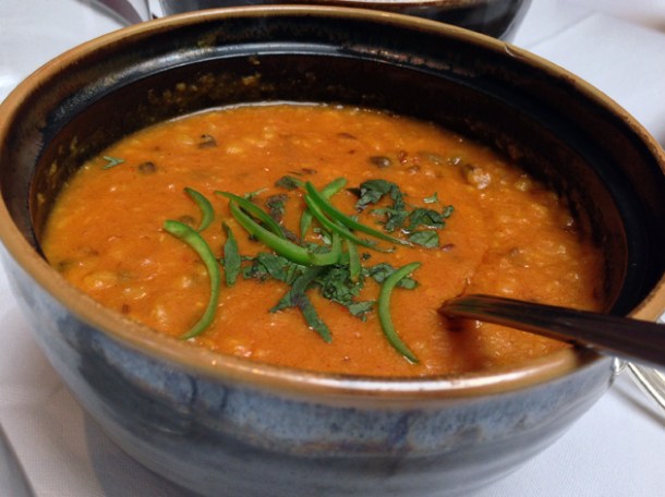 lentils in cumin sauce at the red fort