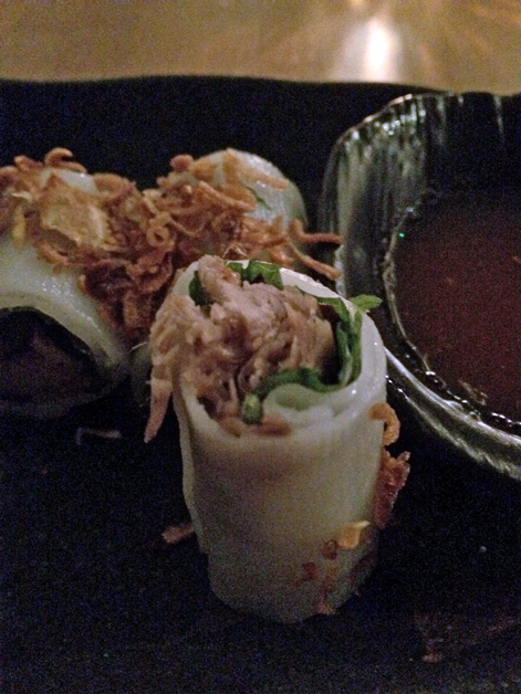duck pho cuon rice noodle rolls at house of ho