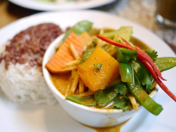 butternut squash curry at rosa's cafe carnaby street