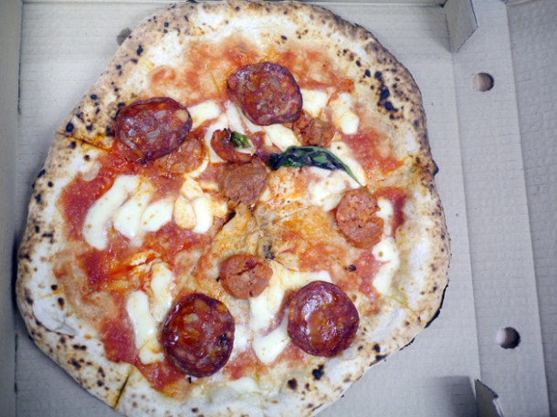 chorizo pizza from franco manca