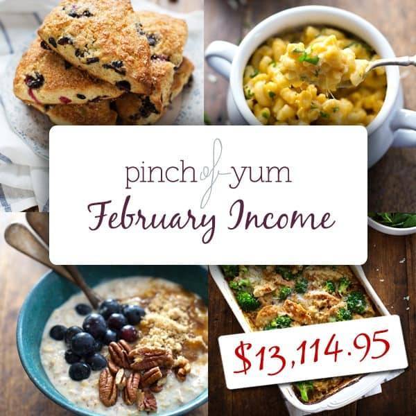 Income and Traffic Report - February 2014 | pinchofyum.com