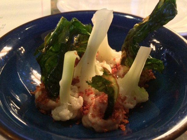 cauliflower bar snack at chiltern firehouse