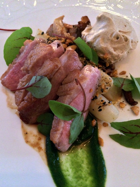 duck breast with smoked mushrooms at the providores