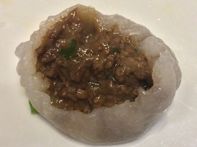 beef dumpling filling at ping pong