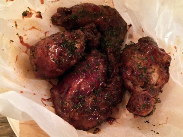 bbq chicken wings at the joint marylebone