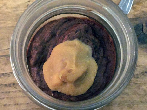 chocolate mousse with salted caramel at bobo social