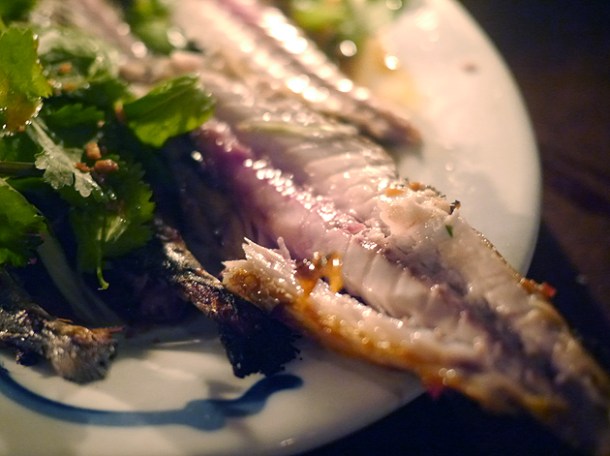fish at smoking goat