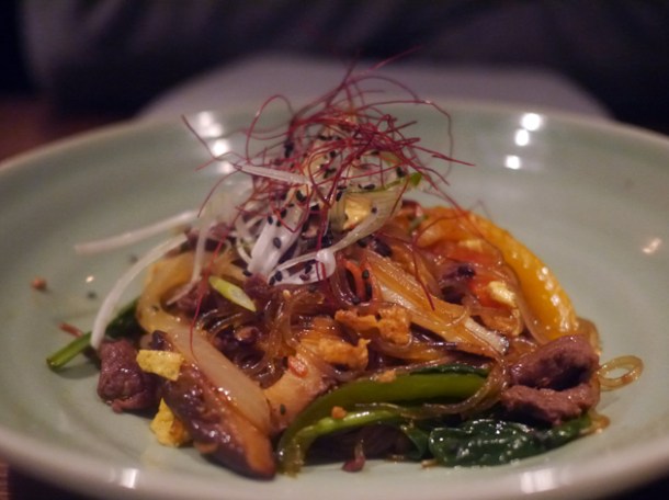 jap chae noodles at jinjuu