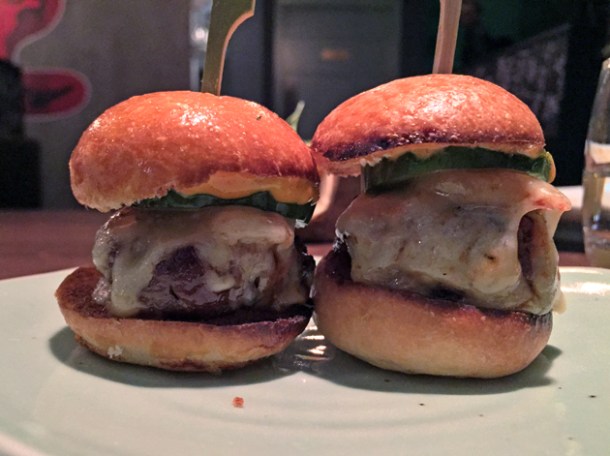 beef bulogogi mini burgers at jinjuu
