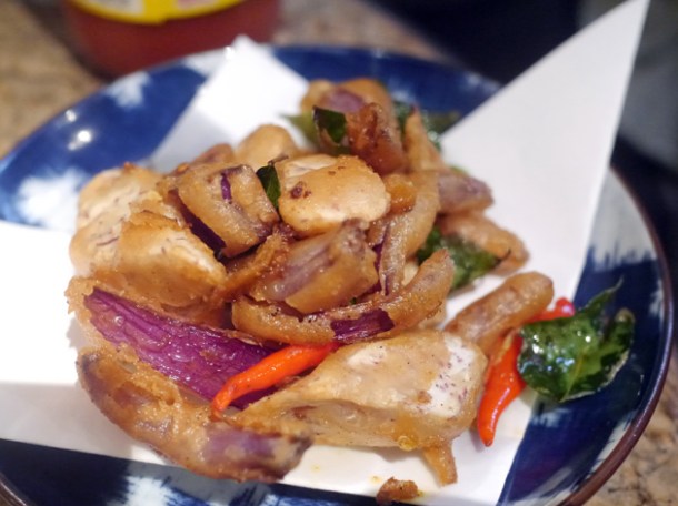 fried taro at the duck and rice