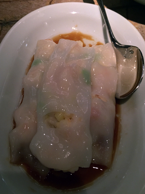prawn cheung fun at the duck and rice