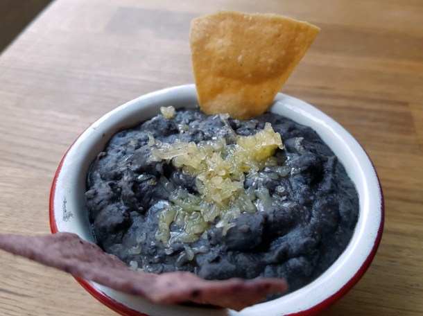 black beans at santo remedio