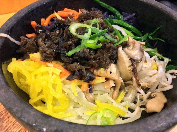 mushroom bibimbap at bibimbap charlotte street