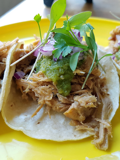 pork taco at santo remedio shoreditch