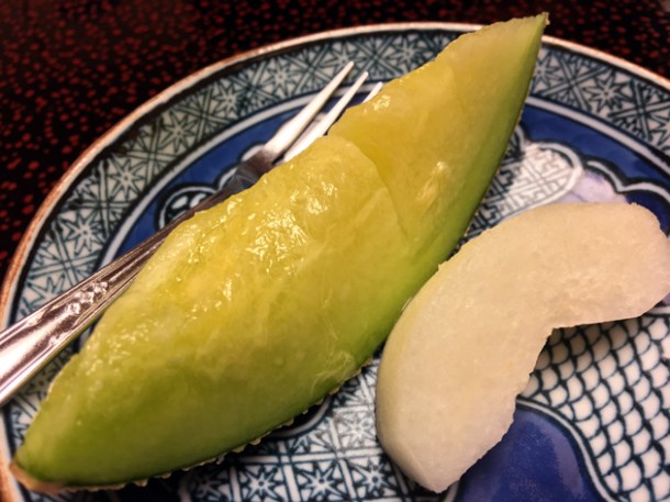 canteloupe and apple at hotel nakanoshima wakayama