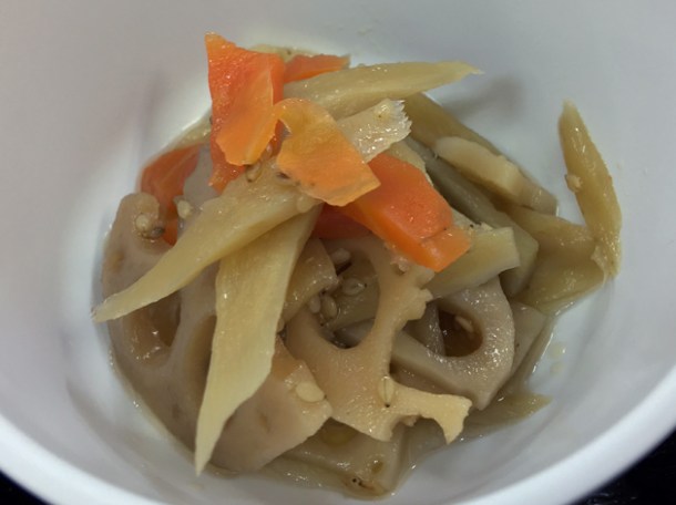 vegetables with lotus root at koguchi-shizen-no-ie