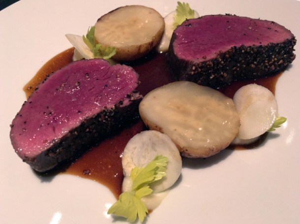 beef and celeriac at le dame de pic london
