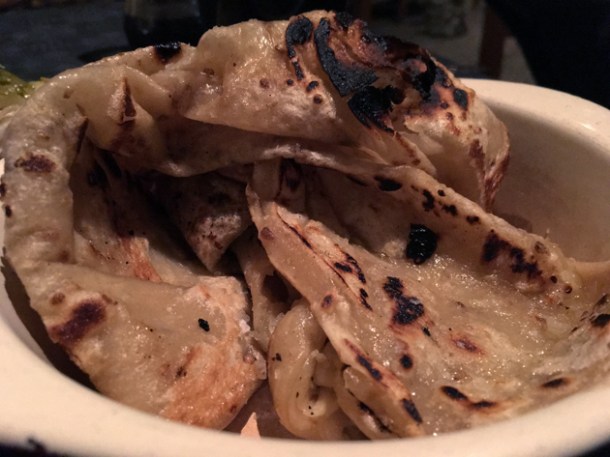 turmeric roti at farang highbury and islington