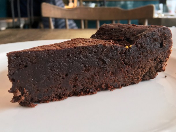 pressed chocolate cake at sparrow