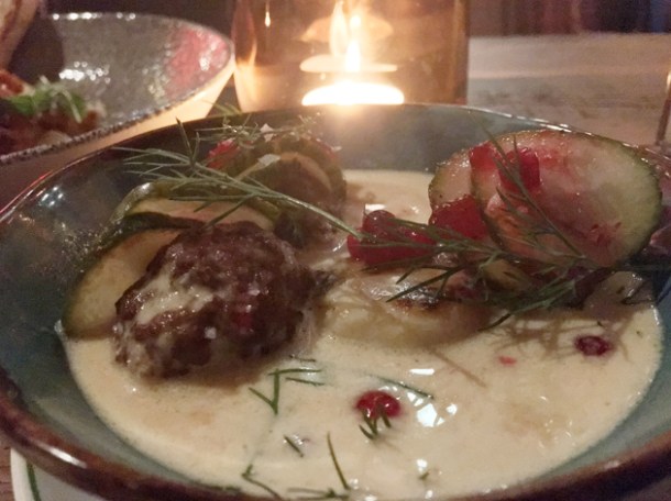 helga's meatballs at red rooster shoreditch