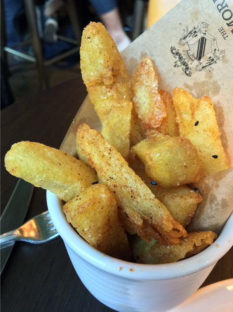 bloody mary fat chips at the wigmore