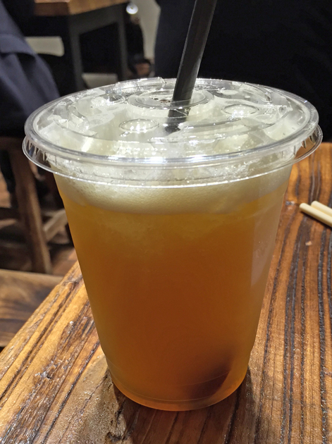 iced plum green tea at old tree daiwan bee