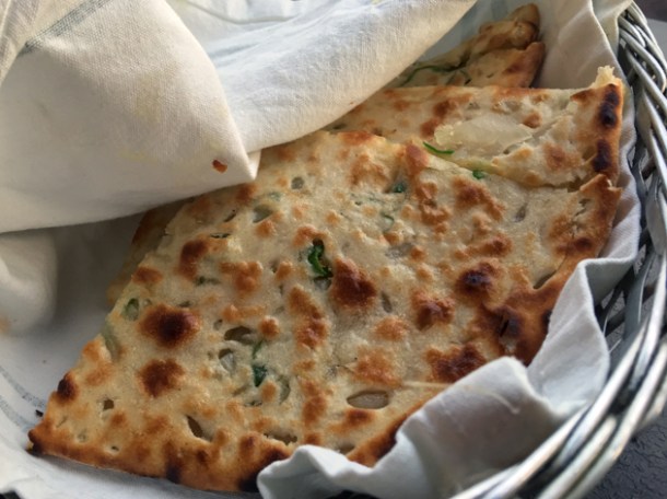 green onion kulcha at kashmir putney