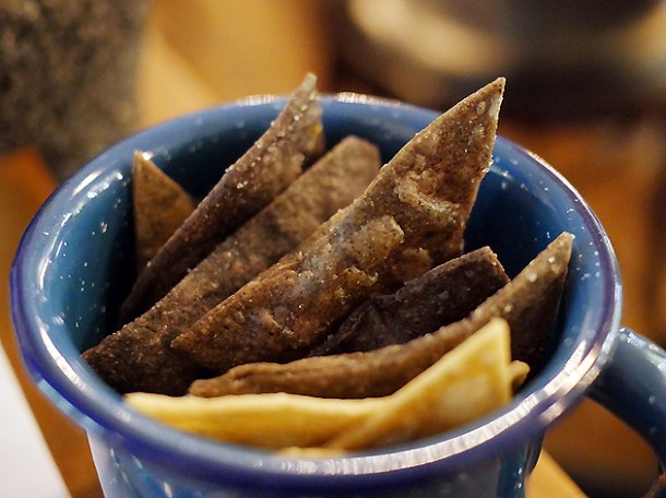 tortilla chips at santo remedio london bridge