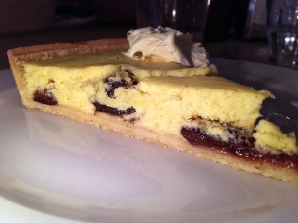 prune and ricotta tart at little duck picklery