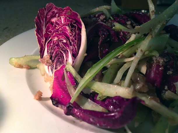 radicchio salad at little duck picklery