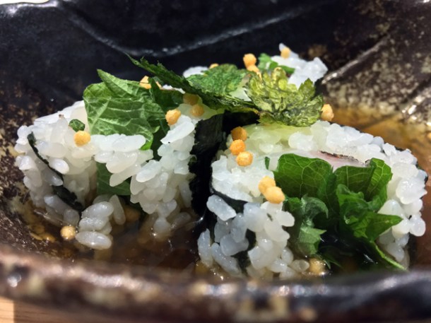 Ocha zuke at sushi atelier