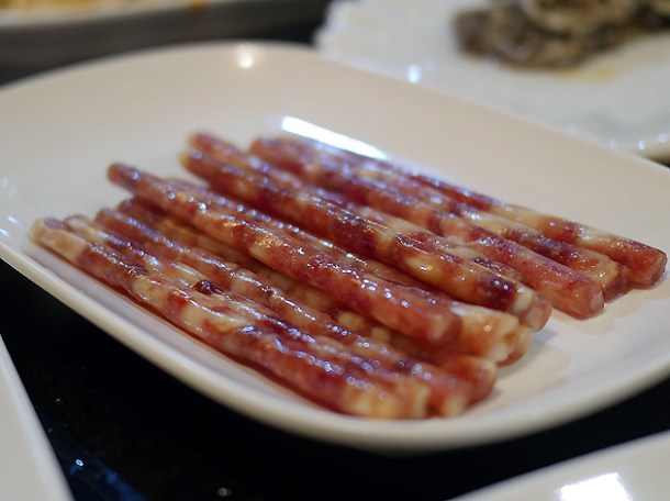 wind-dried chinese sausage at shu xiangge chinatown