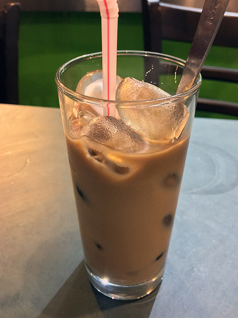 iced vietnamese coffee at mrs le's