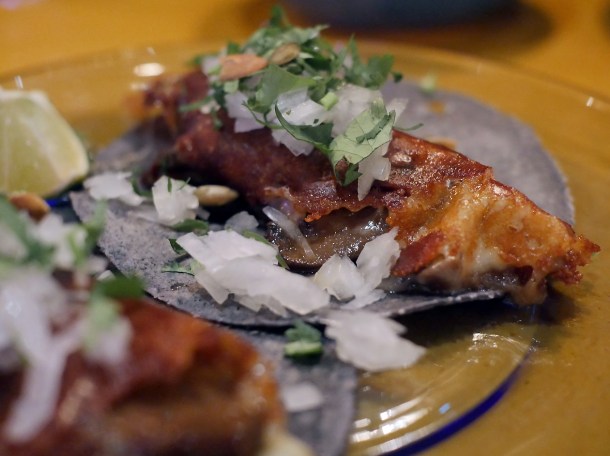 mushroom tacos at casa pastor