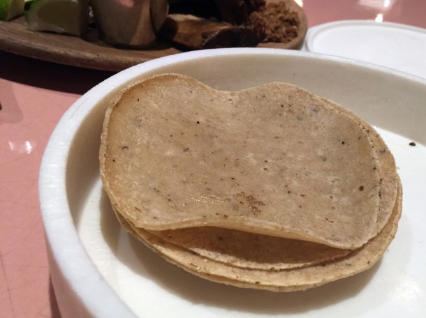 sharing plate tortillas at casa pastor