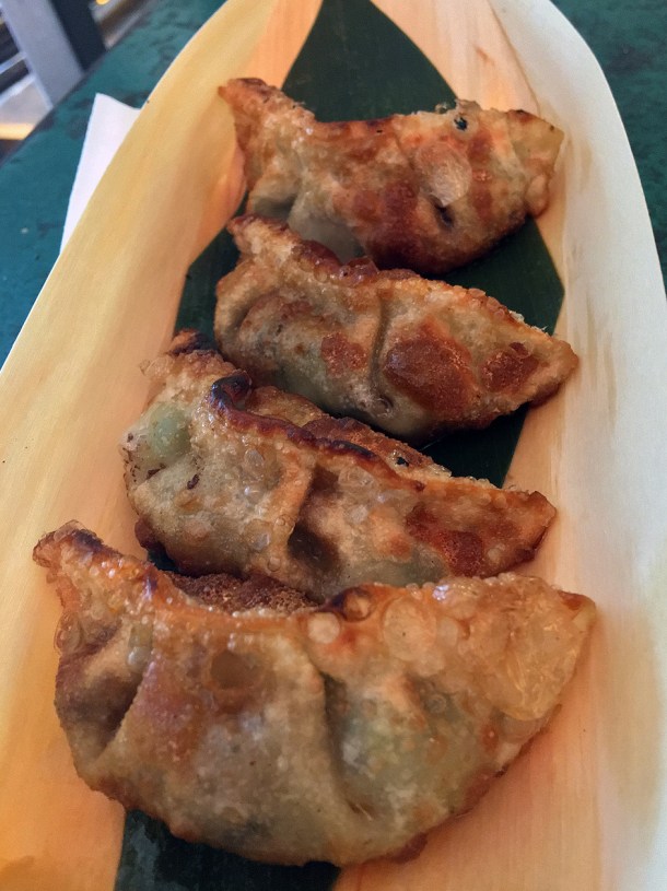 illustrative photo of the pork and ginger dumplings from Ekachai at Flat Iron Square