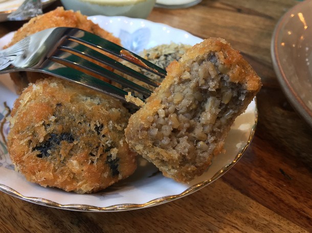 illustrative photo of the white pudding croquettes from Eat Like A Girl at Homeboy