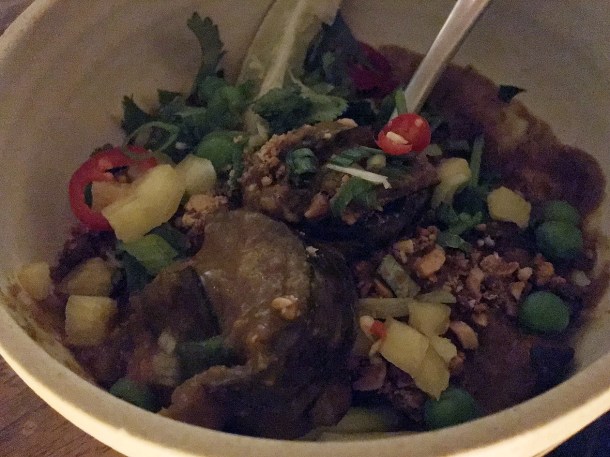 illustrative photo of the aubergine kare kare at Bong Bong's Manila Kanteen