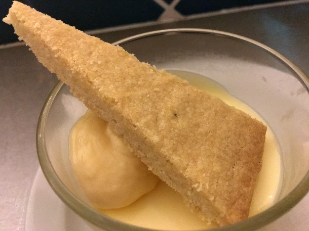 illustrative photo of the lemon posset with shortbread at Lupins