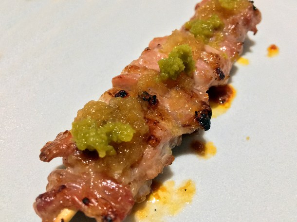 illustrative image of the knee and cartilage yakitori at Humble Chicken