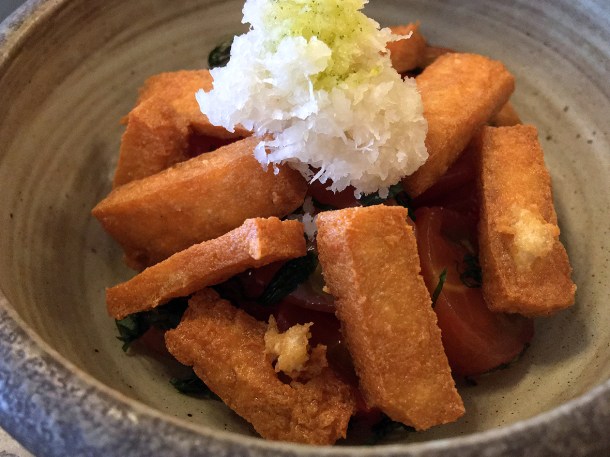 illustrative image of the tofu tomato salad at Junsei