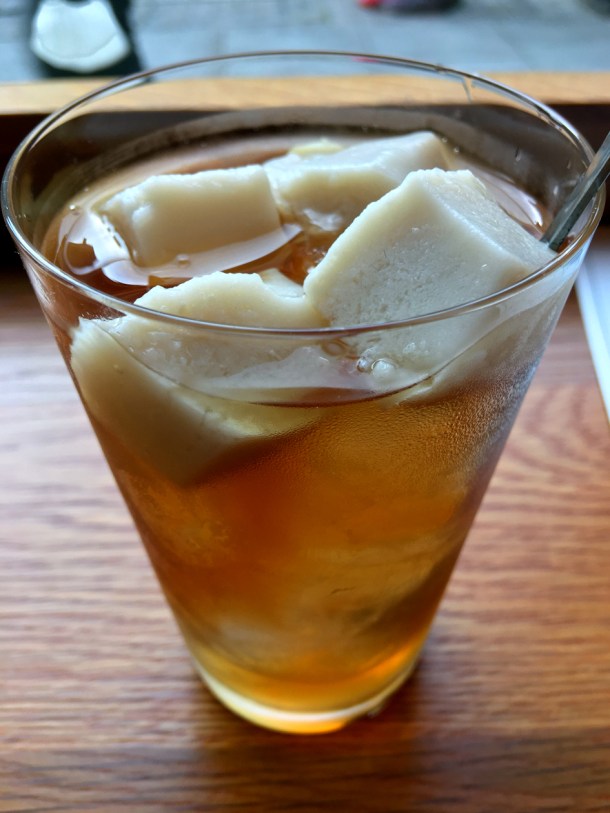 illustrative photo of the almond iced tea at Bao Noodle Shop