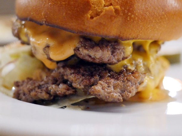 illustrative photo of the double cheeseburger at Perry Hill Pub