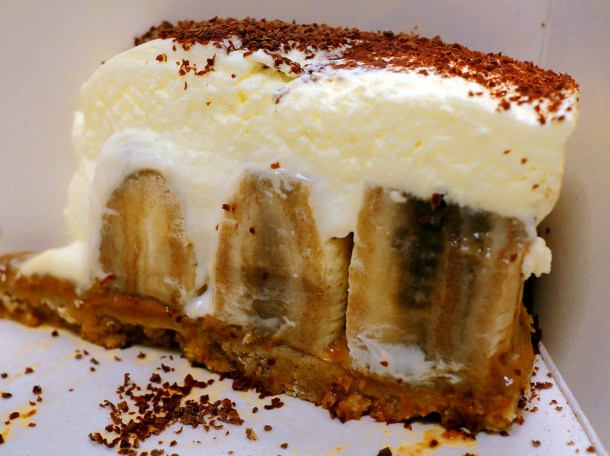 illustrative photo of the banoffee pie from Pizzeria Pappagone Sud