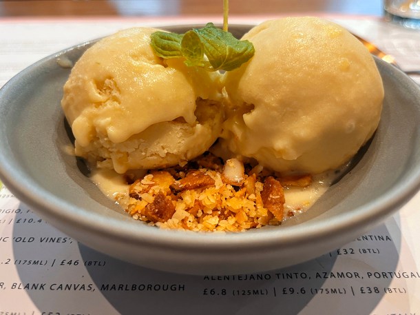 illustrative photo of the ginger lime ice cream at Lahpet West End