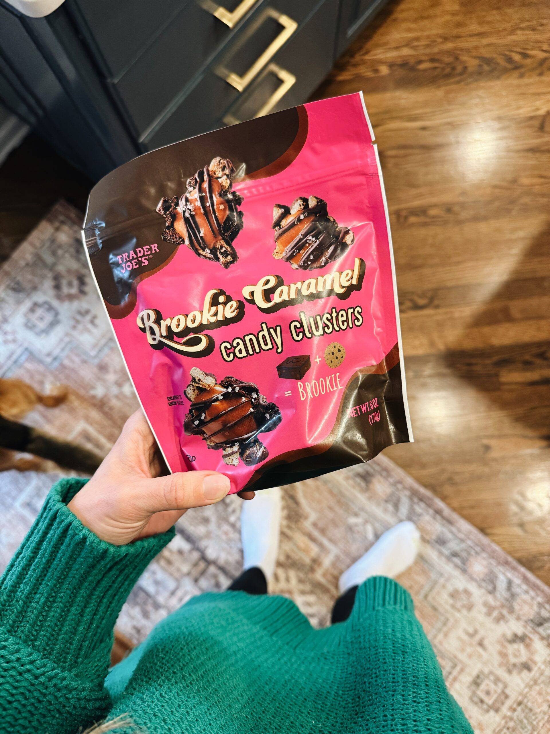 Bag of brookie caramel candy clusters.